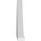 Ekena Millwork Peaked Cap Smooth Architectural Grade PVC Pediment, 48"W x 13"H x 2"P (Pitch 6/12) PEDPS048X130PKC00 - alternate 3